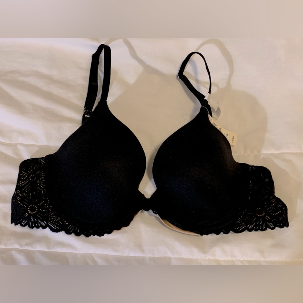 NWT Aerie Black Lace Real Sunnie Full Coverage Bra